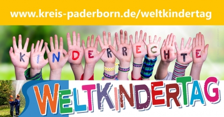 Banner Weltkindertag des Kreises Paderborn 2024